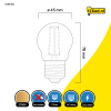 123led LED lamp E27 | Kogel G45 | Filament | 2700K | 2.5W (25W)  LDR01822 - 2