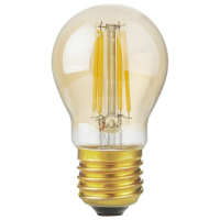 123led LED lamp E27 | Kogel G45 | Filament | Goud | 2200K | Dimbaar | 4.7W (40W)  LDR09316