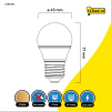 123led LED lamp E27 | Kogel G45 | Mat | 2700K | 2.5W (25W)  LDR01804 - 2