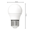 123led LED lamp E27 | Kogel G45 | Mat | 2700K | 4.5W (40W) LDR06855 - 2