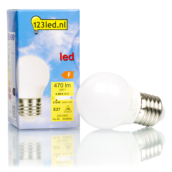 123led LED lamp E27 | Kogel G45 | Mat | 2700K | 4.9W (40W) LDR01676 - 1