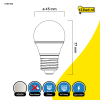 123led LED lamp E27 | Kogel G45 | Mat | 4000K | 4.9W (40W)  LDR01808 - 2