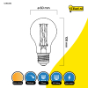 123led LED lamp E27 | Peer A60 | Dim to Warm | Filament | 2200-2700K | Dimbaar | 4.5W (40W)  LDR02086 - 2