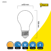 123led LED lamp E27 | Peer A60 | Dim to Warm | Mat | 2200-2700K | Dimbaar | 7W (60W)  LDR02092 - 2