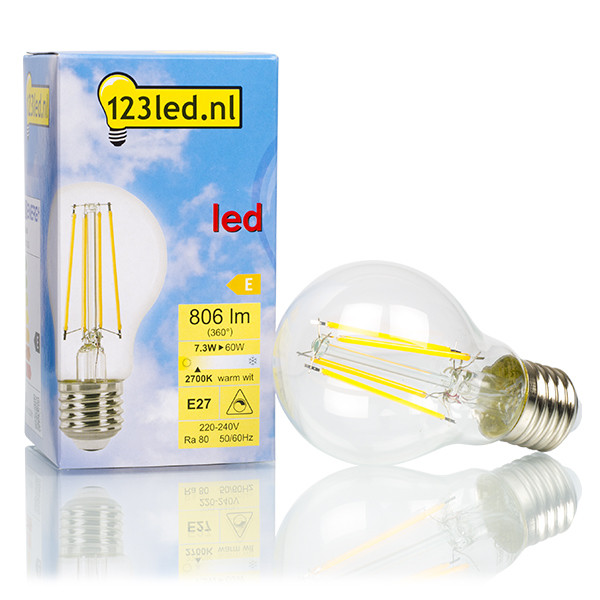 123led LED lamp E27 | Peer A60 | Filament | 2700K | Dimbaar | 7.3W (60W)  LDR01602 - 1