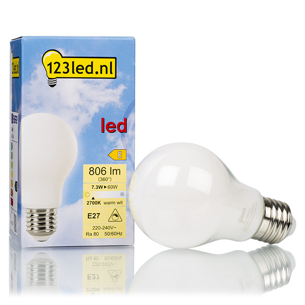 123led LED lamp E27 | Peer A60 | Filament | Mat | 2700K | Dimbaar | 7.3W (60W)  LDR01614 - 1