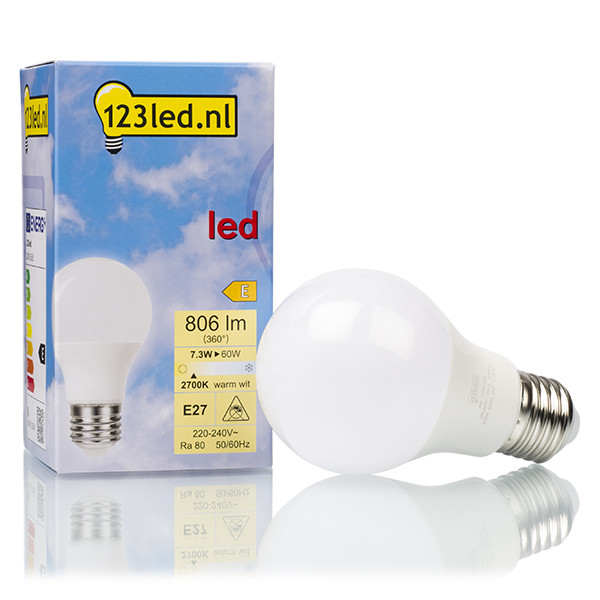 123led LED lamp E27 | Peer A60 | Mat | 2700K | 7.3W (60W)  LDR01626 - 1