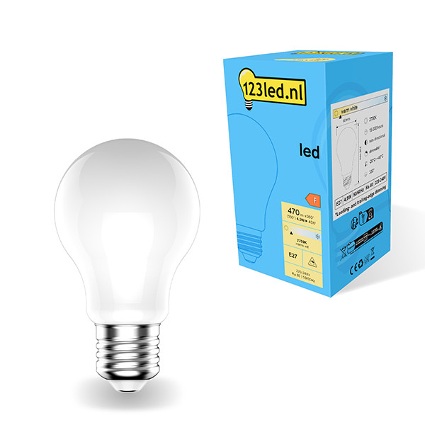 123led LED lamp E27 | Peer A60 | Mat | 2700K | Dimbaar | 4.5W (40W)  LDR01778 - 1