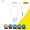 123led LED lamp E27 | Peer A60 | Mat | 2700K | Dimbaar | 4.5W (40W)  LDR01778 - 2