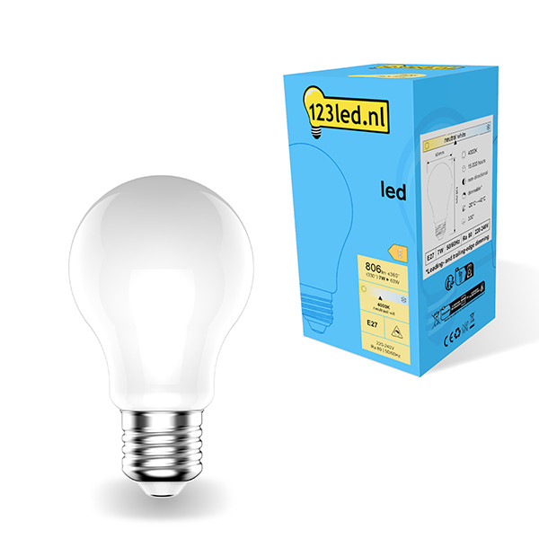 123led LED lamp E27 | Peer A60 | Mat | 4000K | Dimbaar | 7W (60W)  LDR01784 - 1