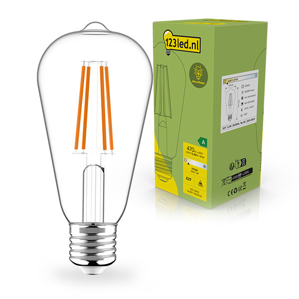 123led LED lamp E27 | UltraEfficient | Edison ST64 | Filament | 2700K | 2.2W (40W) LDR02406 - 1