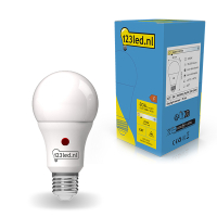 123led LED lamp E27 met sensor | Dag/Nacht sensor | Peer A60 | Mat | 2700K | 8W (60W) LDR01844