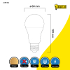 123led LED lamp E27 met sensor | Dag/Nacht sensor | Peer A60 | Mat | 2700K | 8W (60W) LDR01844 - 2