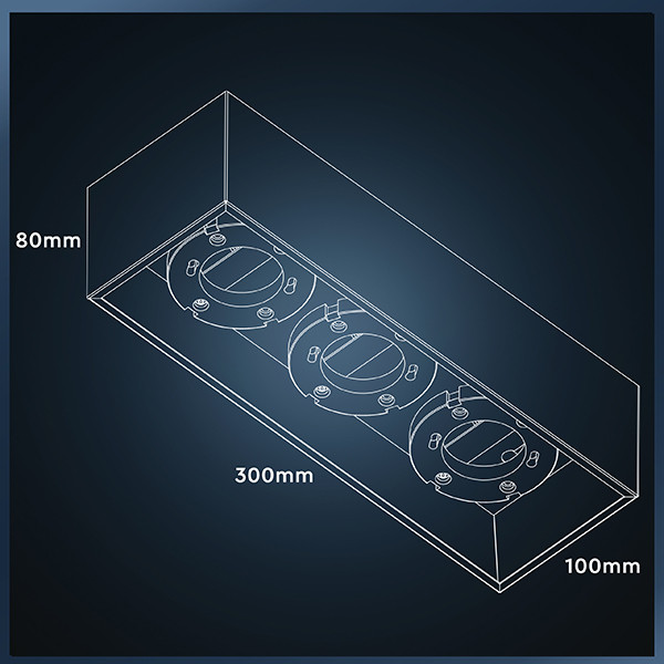 123led LED opbouwspot | Rechthoek | 3x GX53 | Wit  LDR06594 - 3