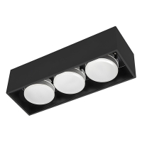 123led LED opbouwspot | Rechthoek | 3x GX53 | Zwart  LDR06598