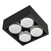 123led LED opbouwspot | Vierkant | 4x GX53 | Zwart  LDR06599