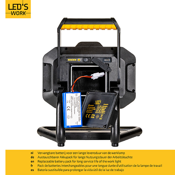LED werklamp oplaadbaar | 4000K | 2000 lumen | IP54 | 20W LDR06851 - 6