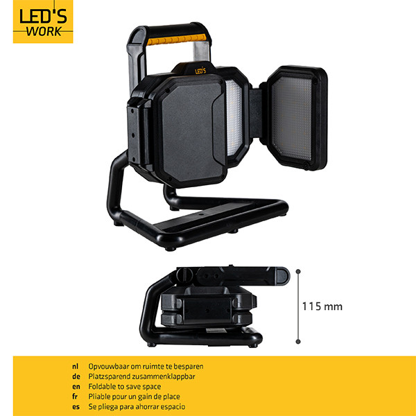 LED werklamp oplaadbaar | 4000K | 3000 lumen | IP54 | 30W LDR06852 - 4