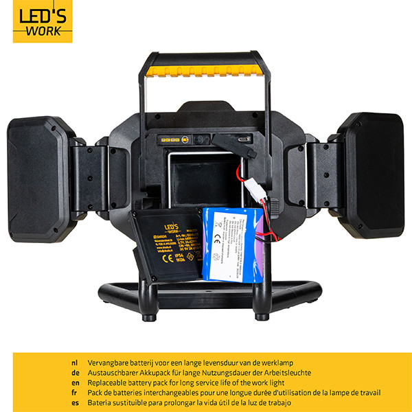 LED werklamp oplaadbaar | 4000K | 3000 lumen | IP54 | 30W LDR06852 - 6