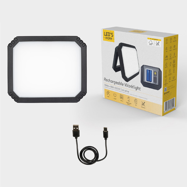 123led LED werklamp oplaadbaar | 6500K | 700 lumen | IP54 | 14.8W  LDR06793 - 9