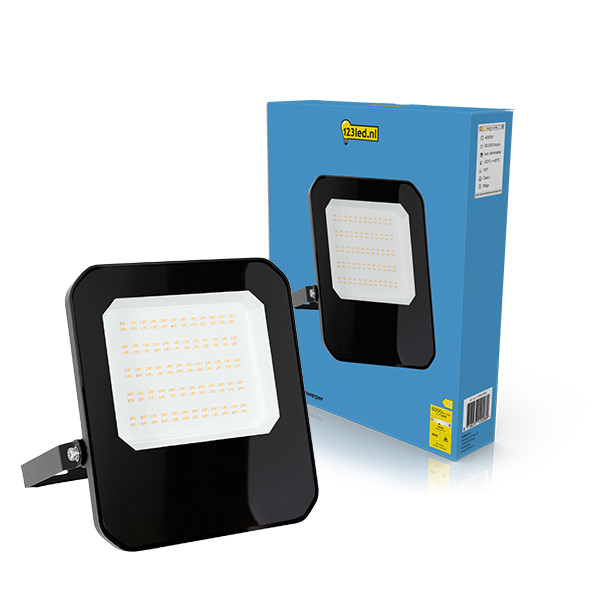 123led Led Breedstraler 50W | 4000K | 6000 lumen | IP65 | Zwart  LDR02198 - 1