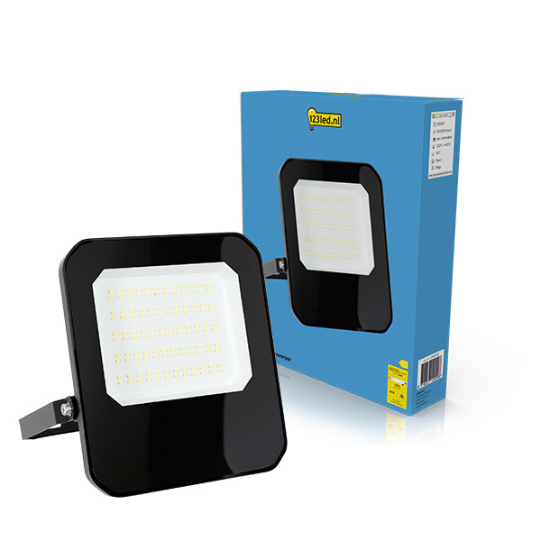 123led Led Breedstraler 50W | 6500K | 6000 lumen | IP65 | Zwart  LDR02199 - 1
