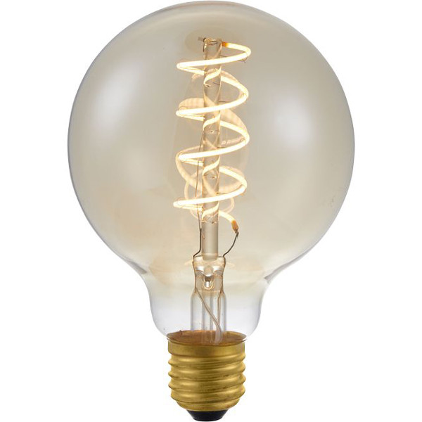 Duur vriendelijk opstelling Led Filament Globe lamp goud dimbaar (E27, 4.5W, 2000K, G95) 123led  123led.nl