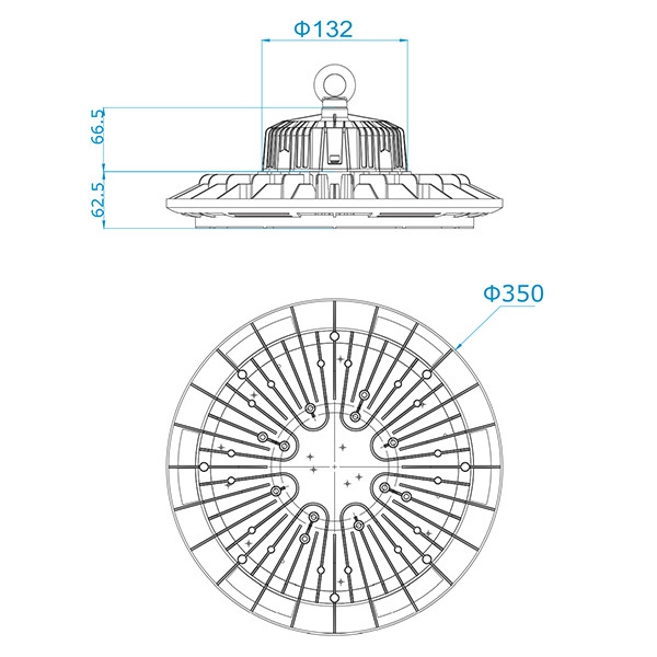 123led Led High bay lamp 200W | 4000K | 32.000 lumen | Philips driver  LDR03315 - 2