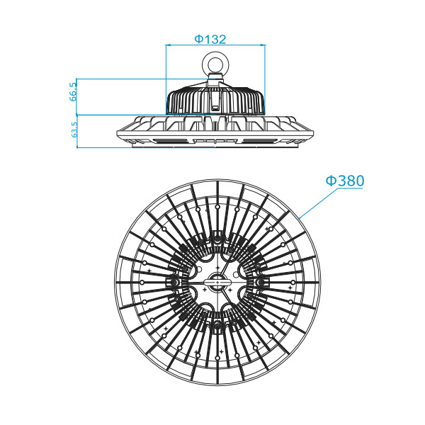 123led Led High bay lamp 240W | 6000K | 38.400 lumen | Philips driver  LDR03327 - 2