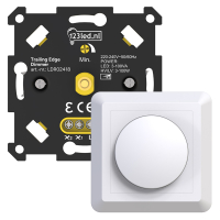 Led dimmer inbouw 3-100W | Fase afsnijding (RC) | Compleet | Wit | 123led huismerk LDR02457