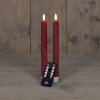 123led Led dinerkaars 23 cm | Bordeaux | 3D vlam | 2 stuks  LCO00110
