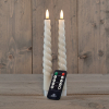 123led Led dinerkaars 23 cm | Ivoor | Gedraaid | 3D vlam | 2 stuks  LCO00124