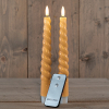 123led Led dinerkaars 23 cm | Vanille | Gedraaid | 3D vlam | 2 stuks  LCO00281