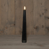 123led Led dinerkaars 27 cm | Zwart | Ribbel | 3D vlam | 1 stuk  LCO00261