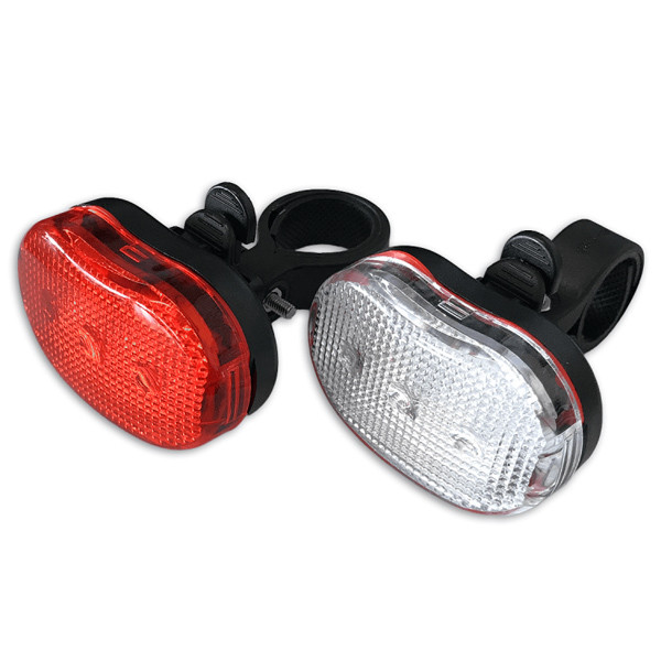123led Led fietslamp | op batterij | classic | wit en rood licht  LDR07223 - 1