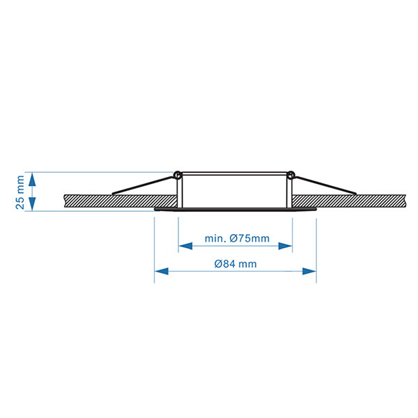 123led Led inbouwarmatuur | Rond | Nikkel | GU10 fitting | Ø 75 mm | IP20  LDR08002 - 5