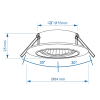 123led Led inbouwarmatuur | Rond | Nikkel | GU10 fitting | Ø 75 mm | IP20  LDR08002 - 4