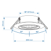 123led Led inbouwarmatuur | Rond | Wit | GU10 fitting | Ø 75 mm | IP20  LDR08000 - 4