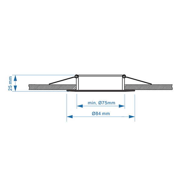 123led Led inbouwarmatuur | Rond | Wit | GU10 fitting | Ø 75 mm | IP20  LDR08000 - 5