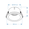 123led Led inbouwarmatuur | Rond | Wit | GU10 fitting | Ø 75mm | IP65  LDR08020 - 4