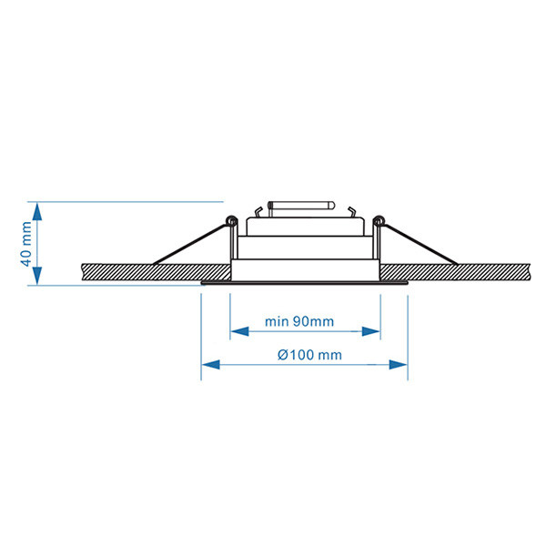 123led Led inbouwarmatuur | Rond | Zwart/Wit | GU10 fitting | Ø 90 mm | IP20  LDR08010 - 5