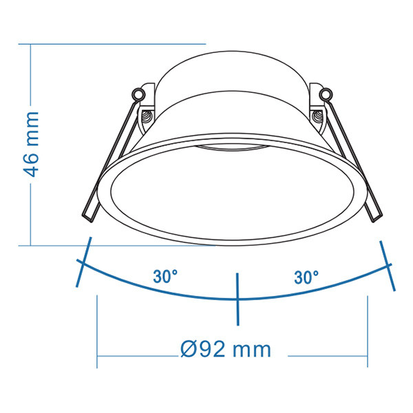 123led Led inbouwarmatuur | Rond diep | Zwart | GU10 fitting | Ø 85 mm | IP20  LDR08007 - 4