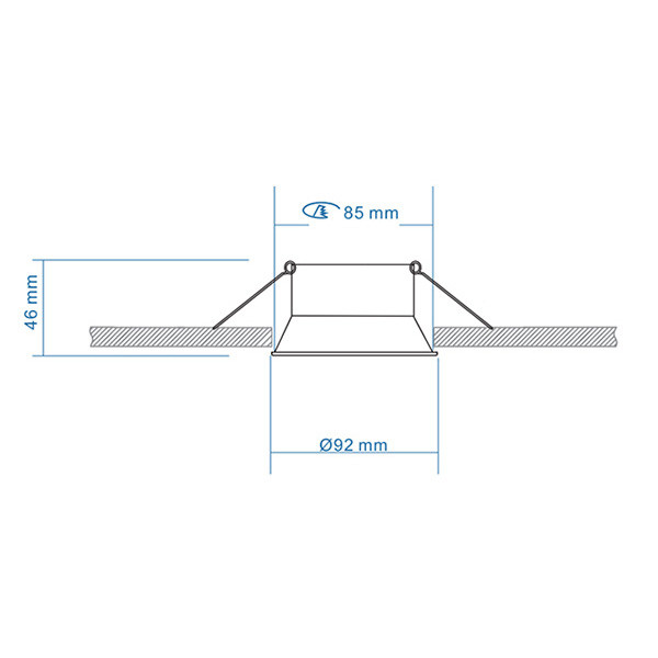 123led Led inbouwarmatuur | Rond diep | Zwart | GU10 fitting | Ø 85 mm | IP20  LDR08007 - 5