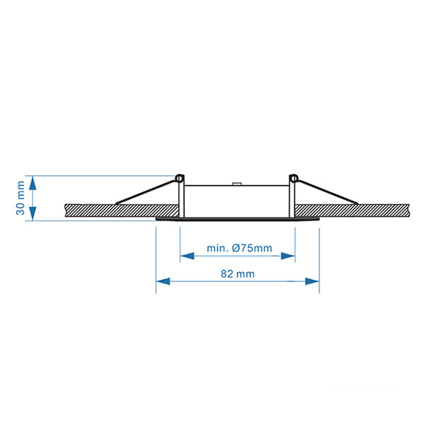 123led Led inbouwarmatuur | Vierkant | Nikkel | GU10 fitting | Ø 75 mm | IP20  LDR08005 - 5