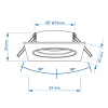 123led Led inbouwarmatuur | Vierkant | Nikkel | GU10 fitting | Ø 75 mm | IP20  LDR08005 - 4