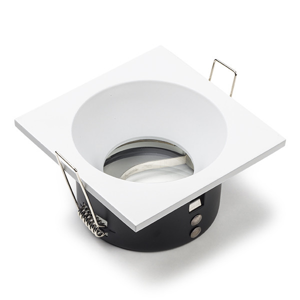 Led inbouwarmatuur | Vierkant diep | Wit | GU10 fitting | Ø 75mm | IP65 LDR08022 - 1
