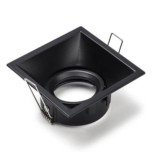 Led inbouwarmatuur | Vierkant diep | Zwart | GU10 fitting | Ø 80 mm | IP20 LDR08009 - 1