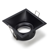 Led inbouwarmatuur | Vierkant diep | Zwart | GU10 fitting | Ø 80 mm | IP20 LDR08009