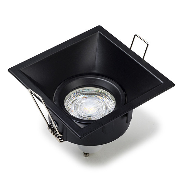 Led inbouwarmatuur | Vierkant diep | Zwart | GU10 fitting | Ø 80 mm | IP20 LDR08009 - 2