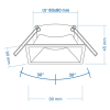 123led Led inbouwarmatuur | Vierkant diep | Zwart | GU10 fitting | Ø 80 mm | IP20  LDR08009 - 4